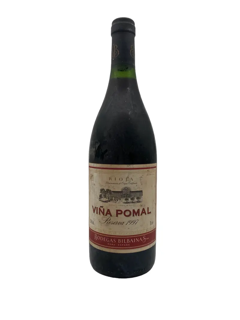 Rioja Viña Pomal 1997 dålig etikett