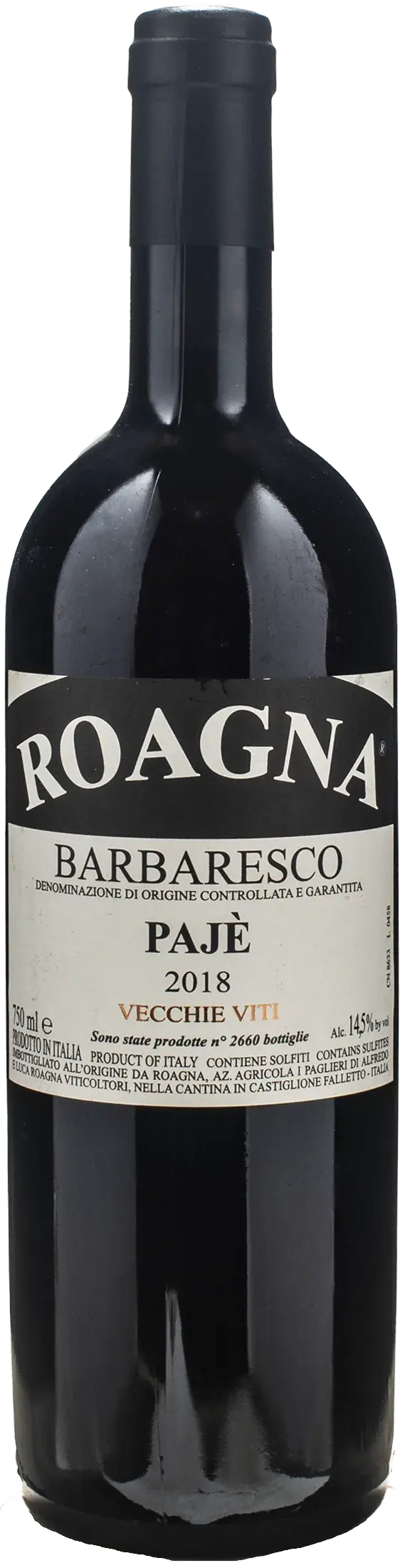 Roagna Barbaresco Paje Vecchie Viti 2018