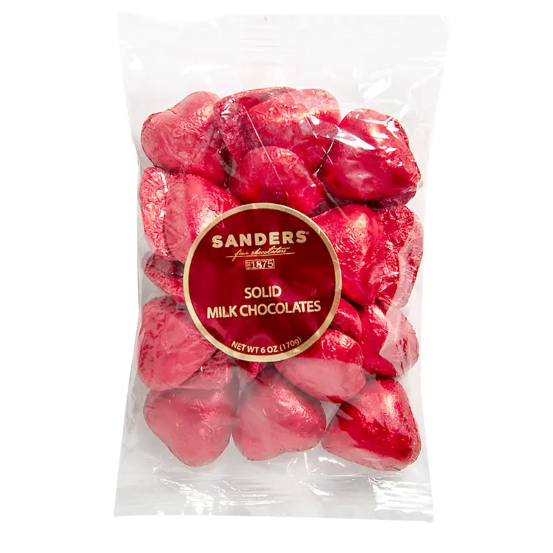 Sanders Candy - Mini Milk Chocolate Foiled Hearts - 6oz bag