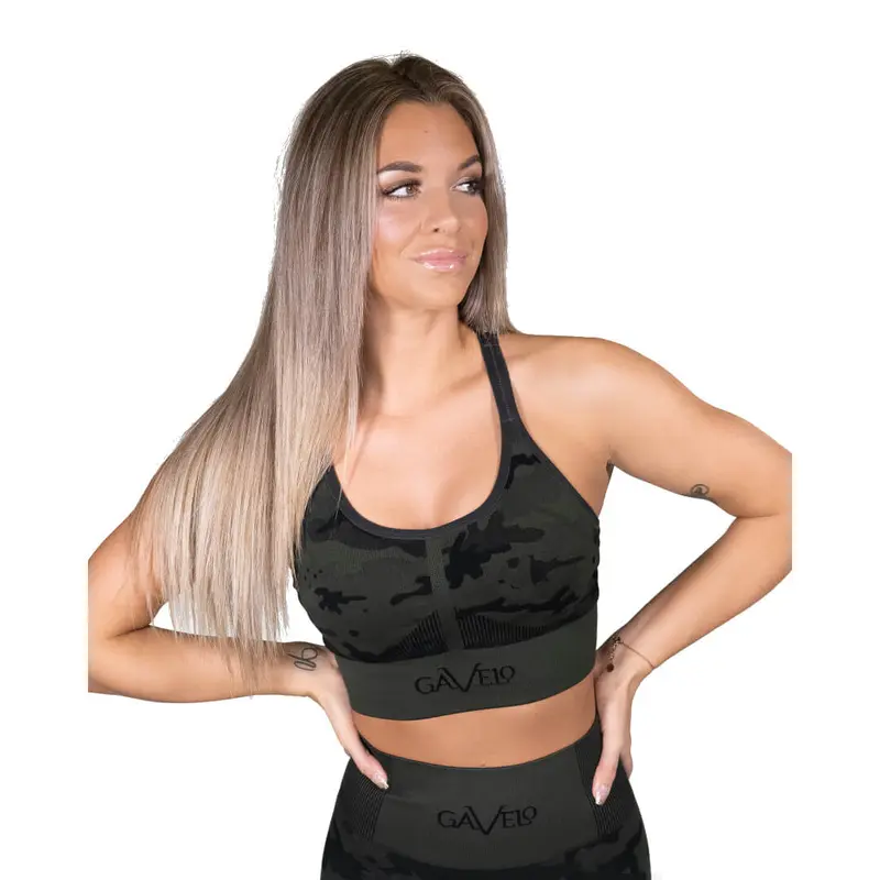 Seamless Camo Sport-BH Pirate Black
