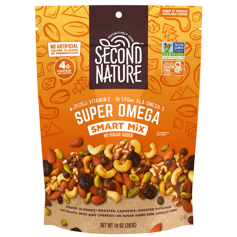 Second Nature Snacks - Super Omega Smart Mix - 10 oz.