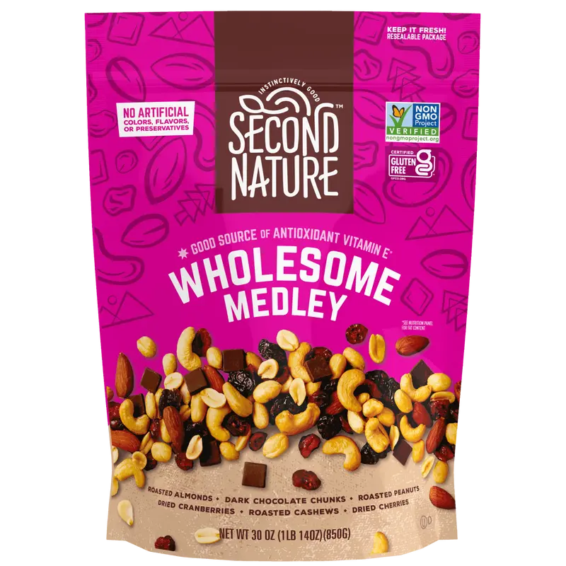 Second Nature Snacks - Wholesome Medley Trail Mix - 30 oz.