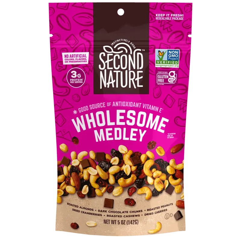 Second Nature Snacks - Wholesome Medley Trail Mix - 5 oz.