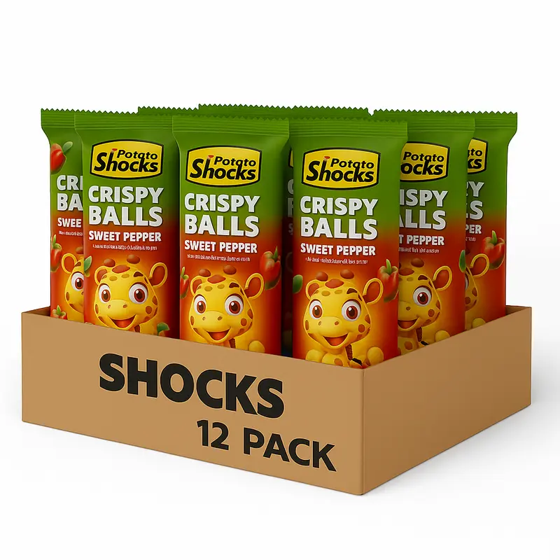 Shocks Crispy Balls Sweet Pepper 20g 12st pack
