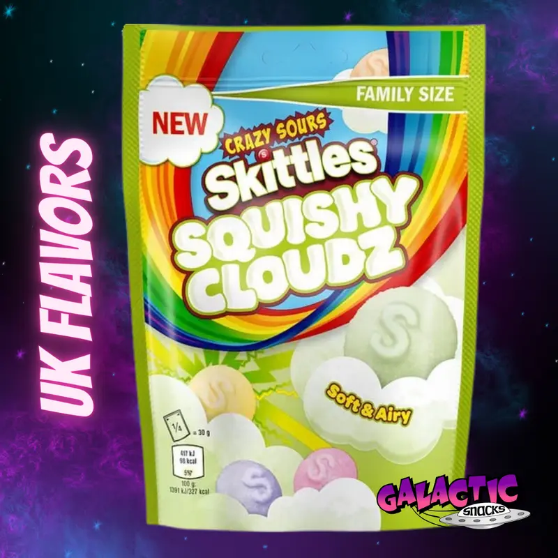 Skittles Crazy Sours Squishy Cloudz - 94g (United Kingdom)