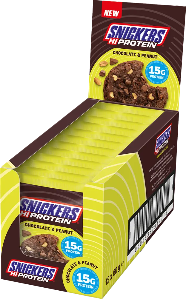 Snickers HiProtein Cookie - 12 x 60 g Chocolate & Peanut