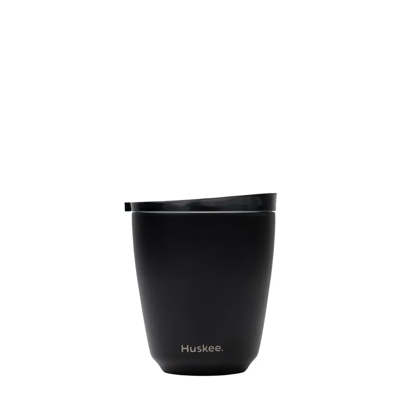 Stålkopp och lock 225 g svart