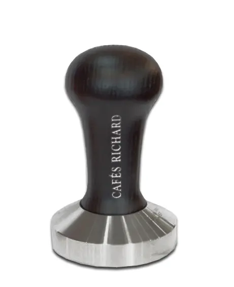Stamp 53mm CAFES RICHARD, trähandtag, svart