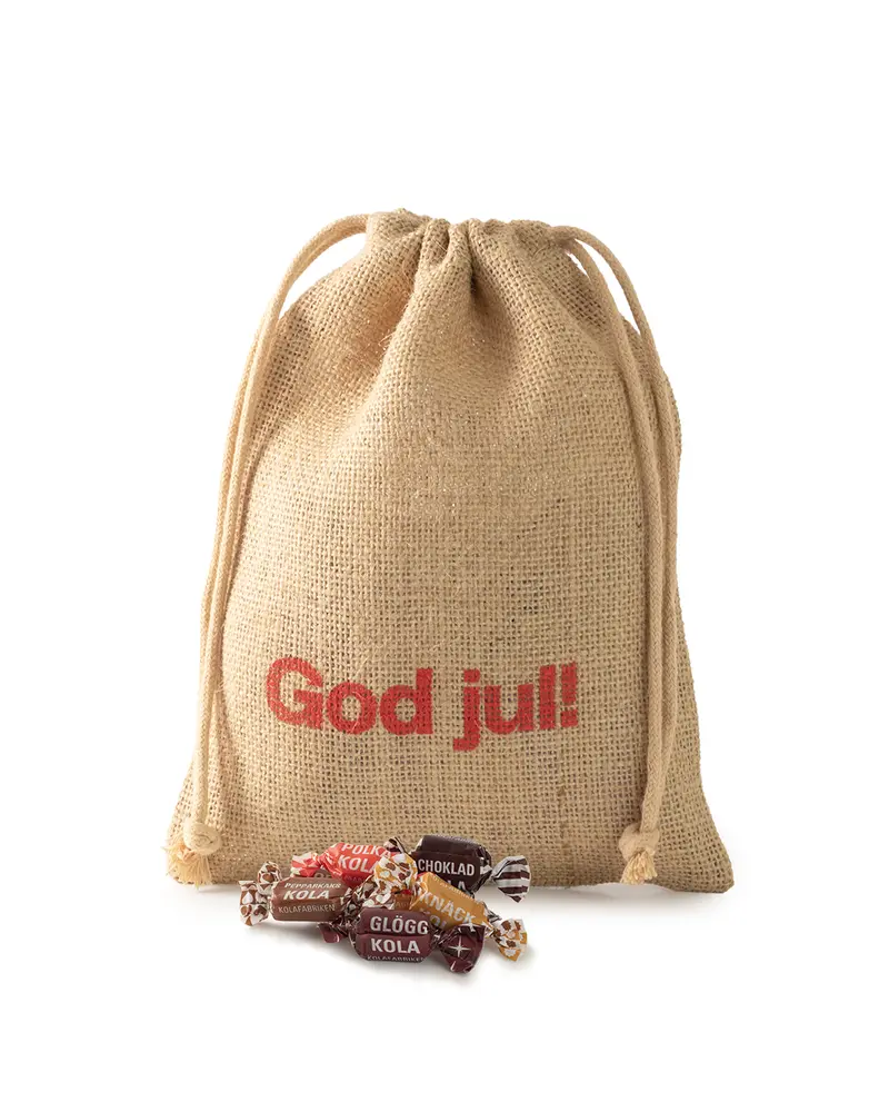 Stor jutesäck med kola 1,8 kg