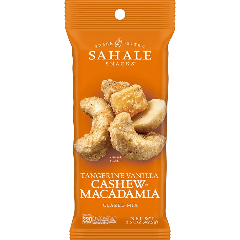 Tangerine Vanilla Cashew-Macadamia Glazed Mix - 1.5 oz. Pouch
