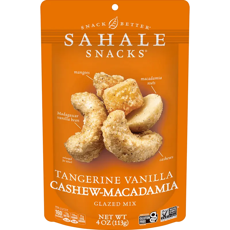 Tangerine Vanilla Cashew-Macadamia Glazed Mix - 4 oz. Pouch