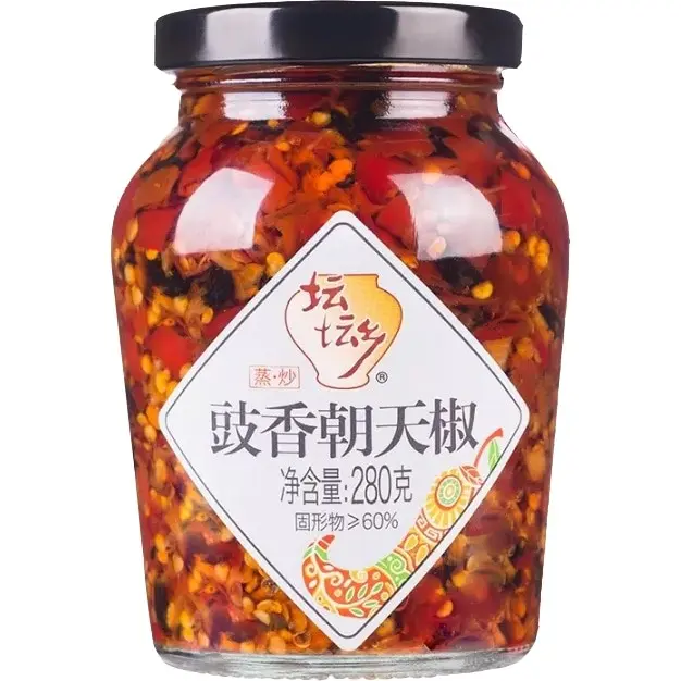 TanTanXiang Inlagd Chili med Fermenterade Bönor 280g