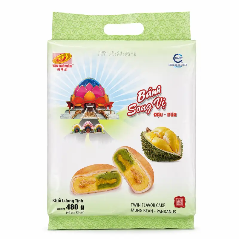 THV Durian-kaka med mungbönor och pandansmak 480g