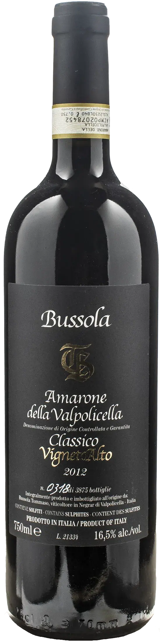 Tommaso Bussola Amarone della Valpolicella Classico Vigneto Alto TB 2012