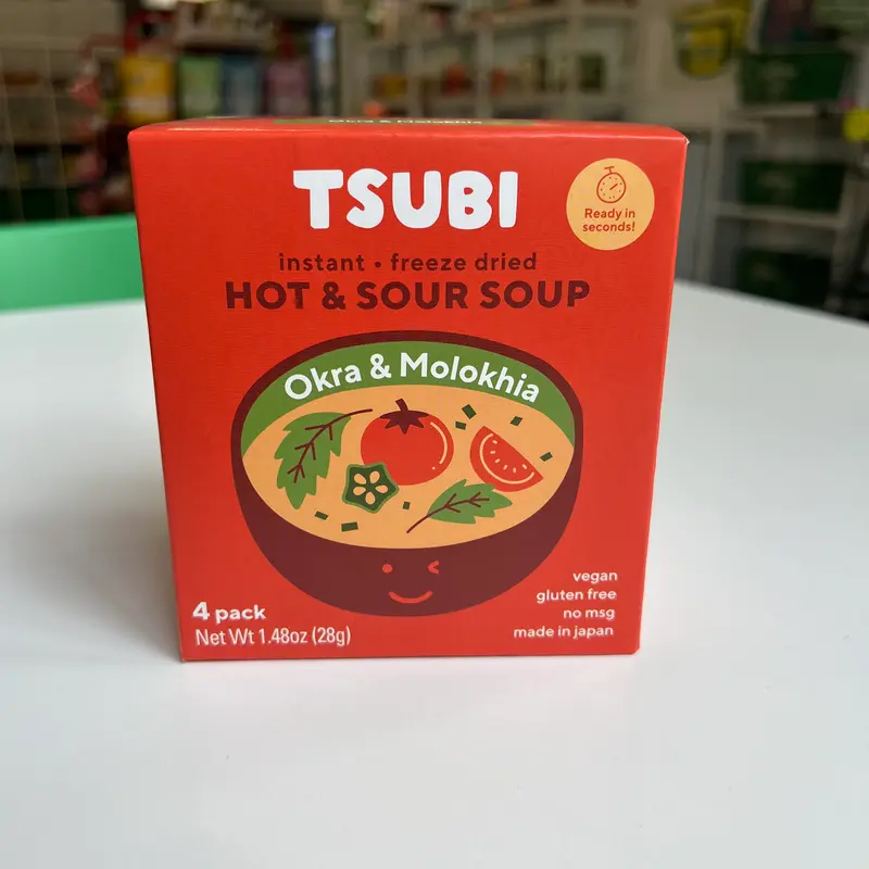 Tsubi | Hot & Sour Soup Okra & Molokhia - 4 Pack