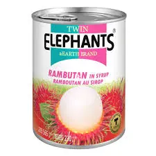 Twin Elephants Rambutan i sockerlag 565 g