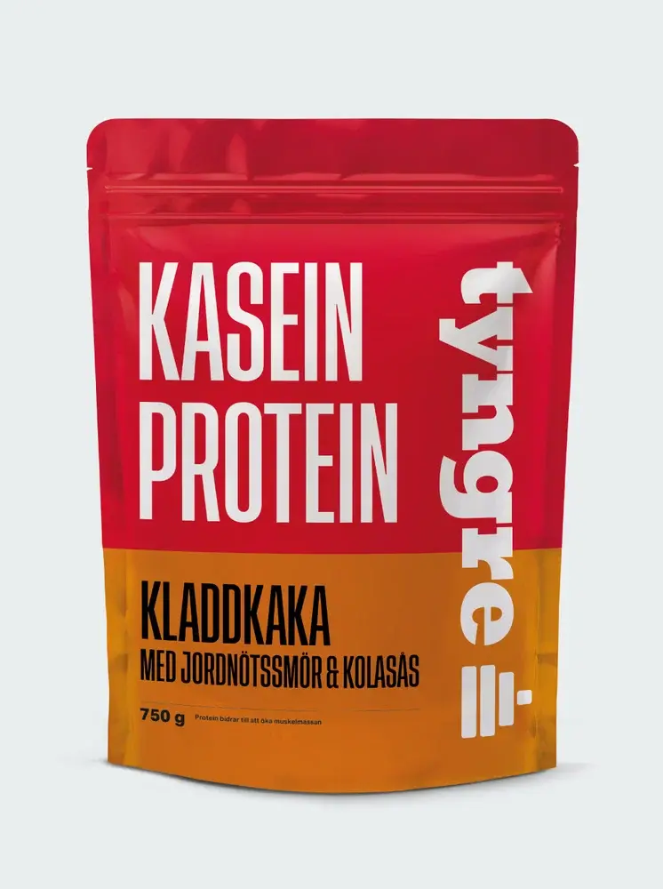 Tyngre Kasein Kladdkaka med Jordnötssmör och Kolasås