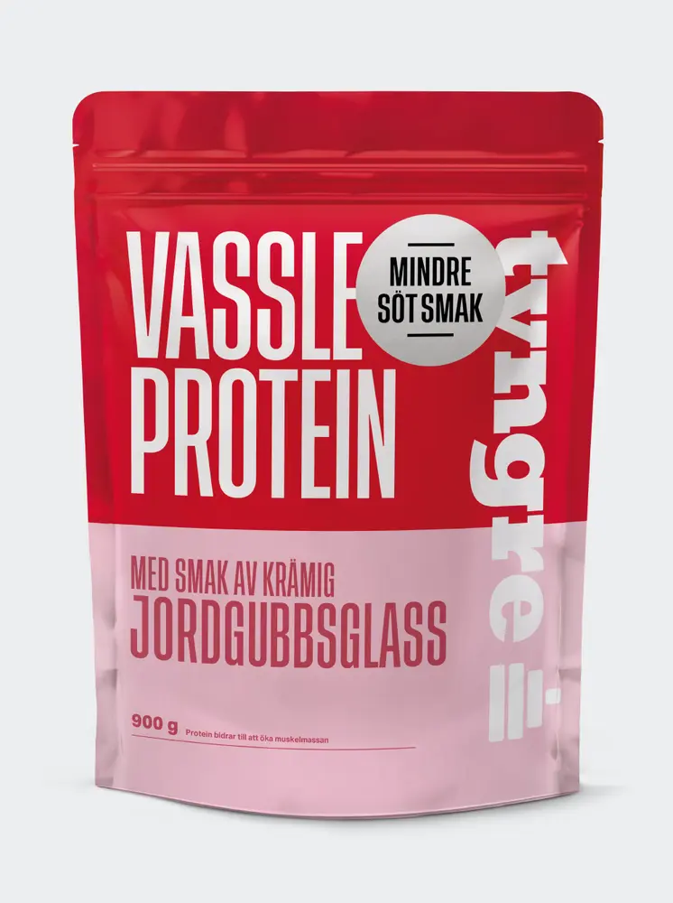 Tyngre Vassle Krämig Jordgubbsglass Mindre Söt Smak 900g