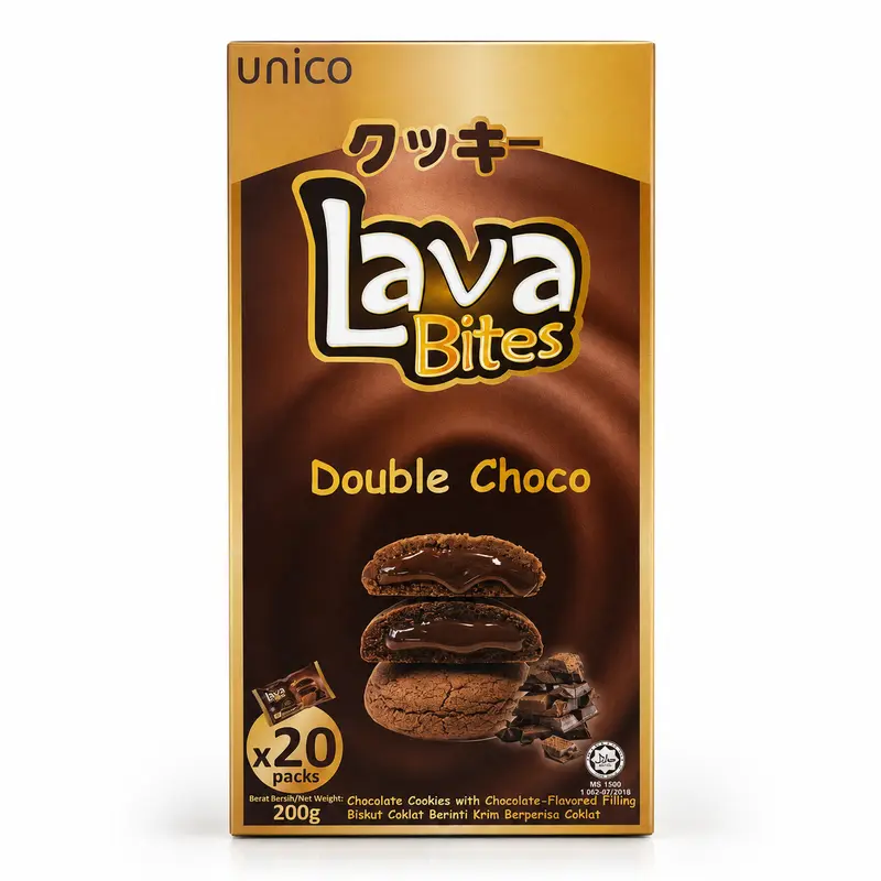 Unico kakor med dubbel chokladfyllning 200g