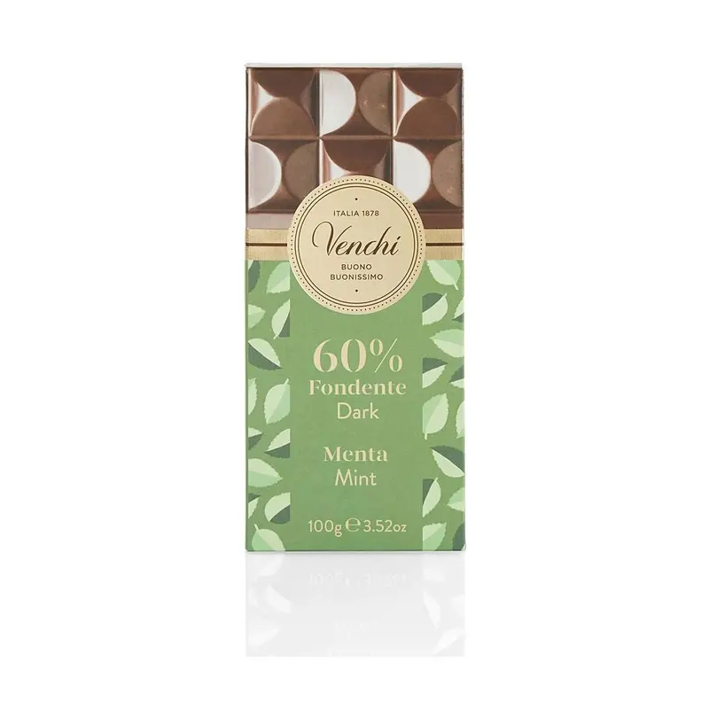 Venchi Mörk choklad med mintkrisp 100g