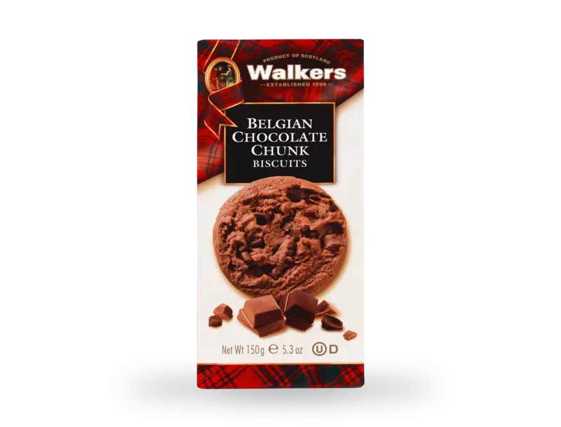 Walkers Belgian chocolate Chunk Biscuits 150g