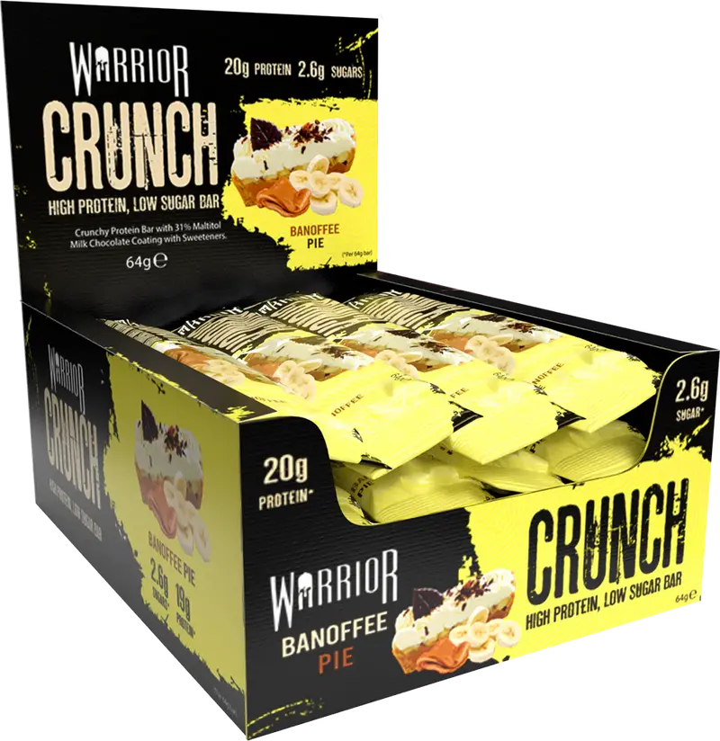 Warrior Crunch Bar - 12 x 64 g Banoffee Pie