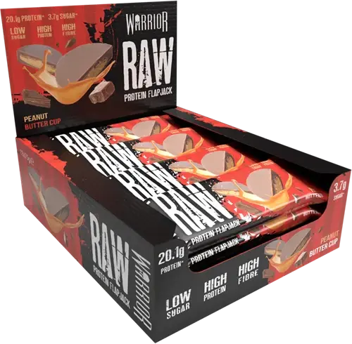 Warrior Raw Protein Flapjack - 12 x 75 g - Peanut Butter Cup
