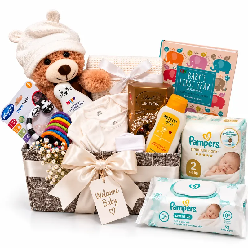 Welcome Baby – Luxury Newborn Gift Basket