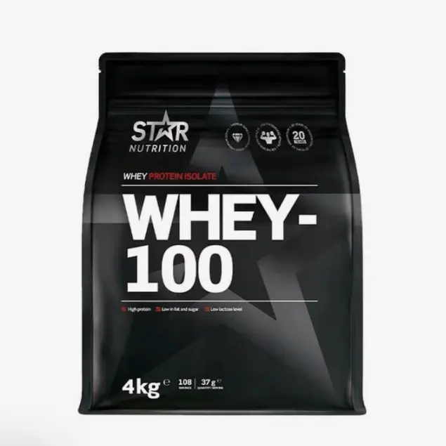 Whey-100 Vassleprotein 4 kg Jordgubb