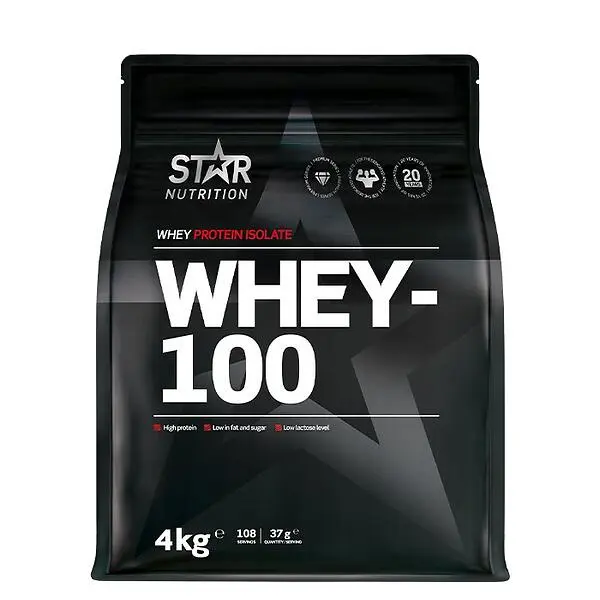 Whey-100 Vassleprotein 4 kg Naturell