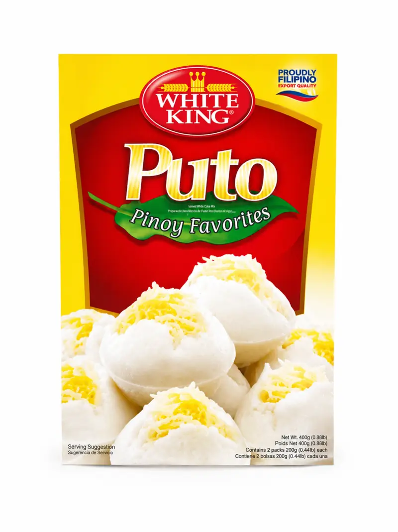 White King Puto Pinoy Favorites Steamed White Cake Mix 400g