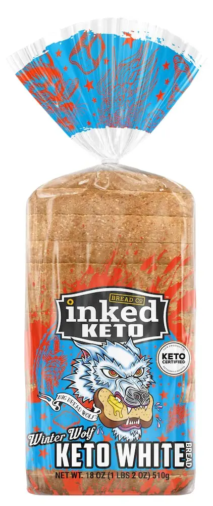 Winter Wolf Keto White Bread by Inked Keto, No Sugar Added, Low Carb White Sandwich Bread, 18 oz Bags (Pack of 3)