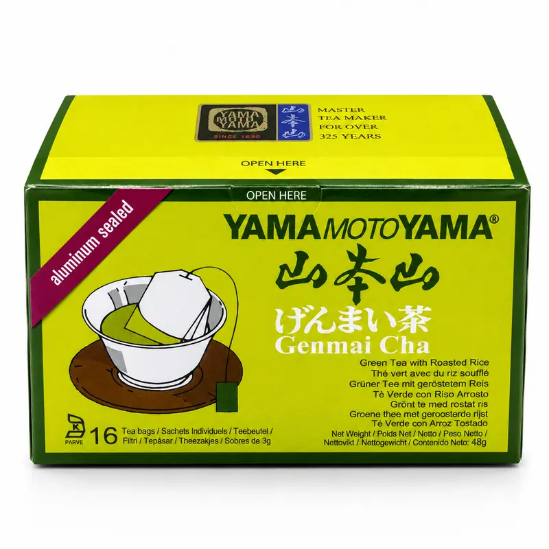 Yamamotoyama Genmaicha Grönt Te med Rostat Ris 48g