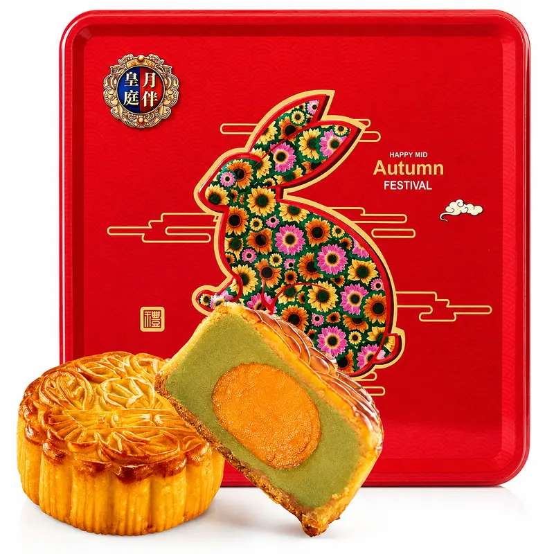 YB Mooncake med mungbönspasta och en saltad äggula 4-pack 750g