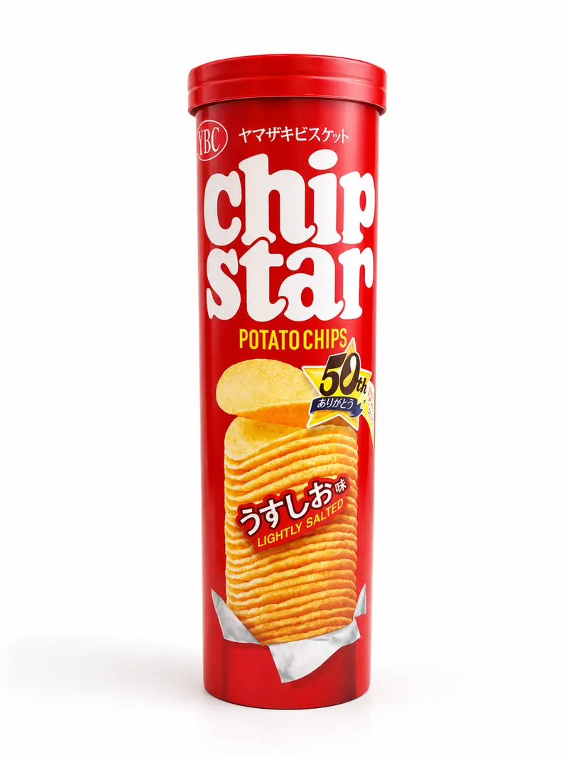 YBC Chip Star Lättsaltade Potatischips 105g