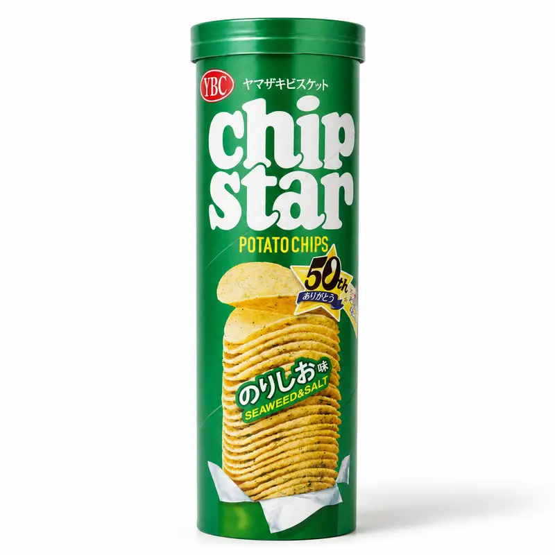 YBC Chip Star Potatischips med Havssalt & Sjögräs 105g