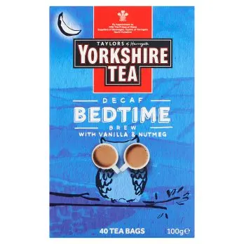 Yorkshire Tea Bedtime Decaf – 40 koffeinfria tepåsar