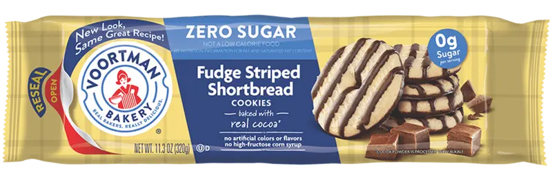 Zero Sugar Fudge Striped Shortbread Cookies