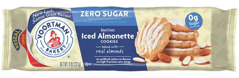 Zero Sugar Iced Almonette Cookies
